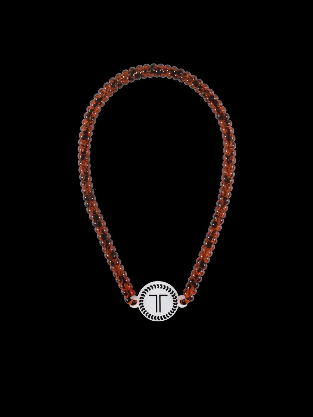 Teleties tortoise Hair Tie with Silver Medallion